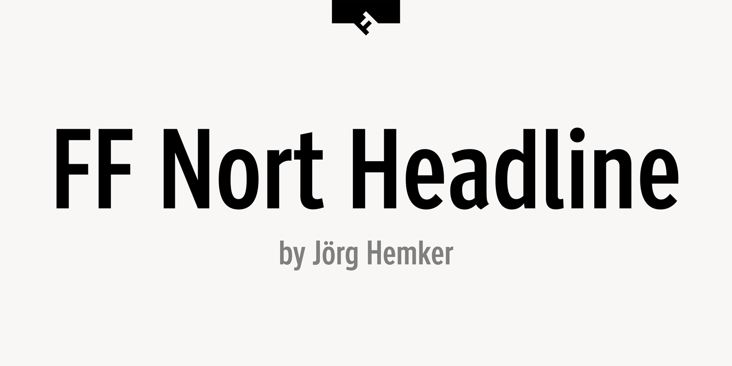 Beispiel einer FF Nort Headline-Schriftart #1